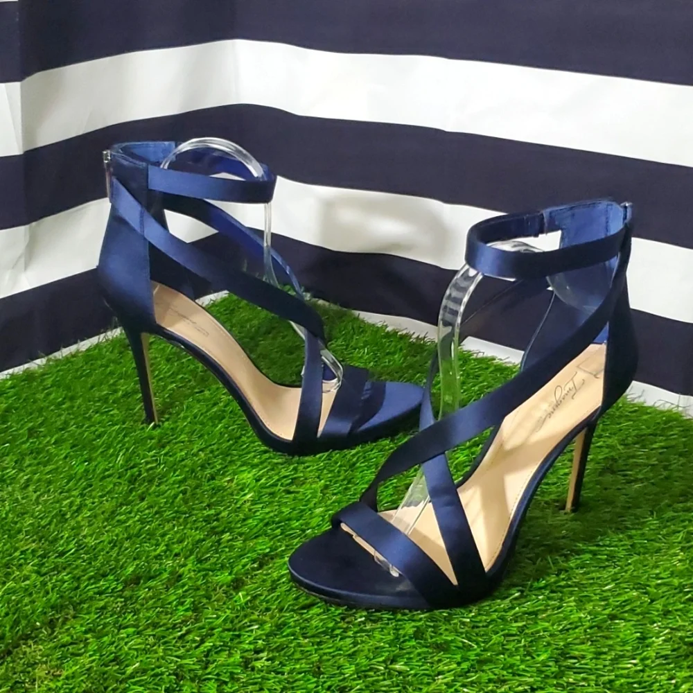Imagine By Vince Camuto Blue Satin Heels